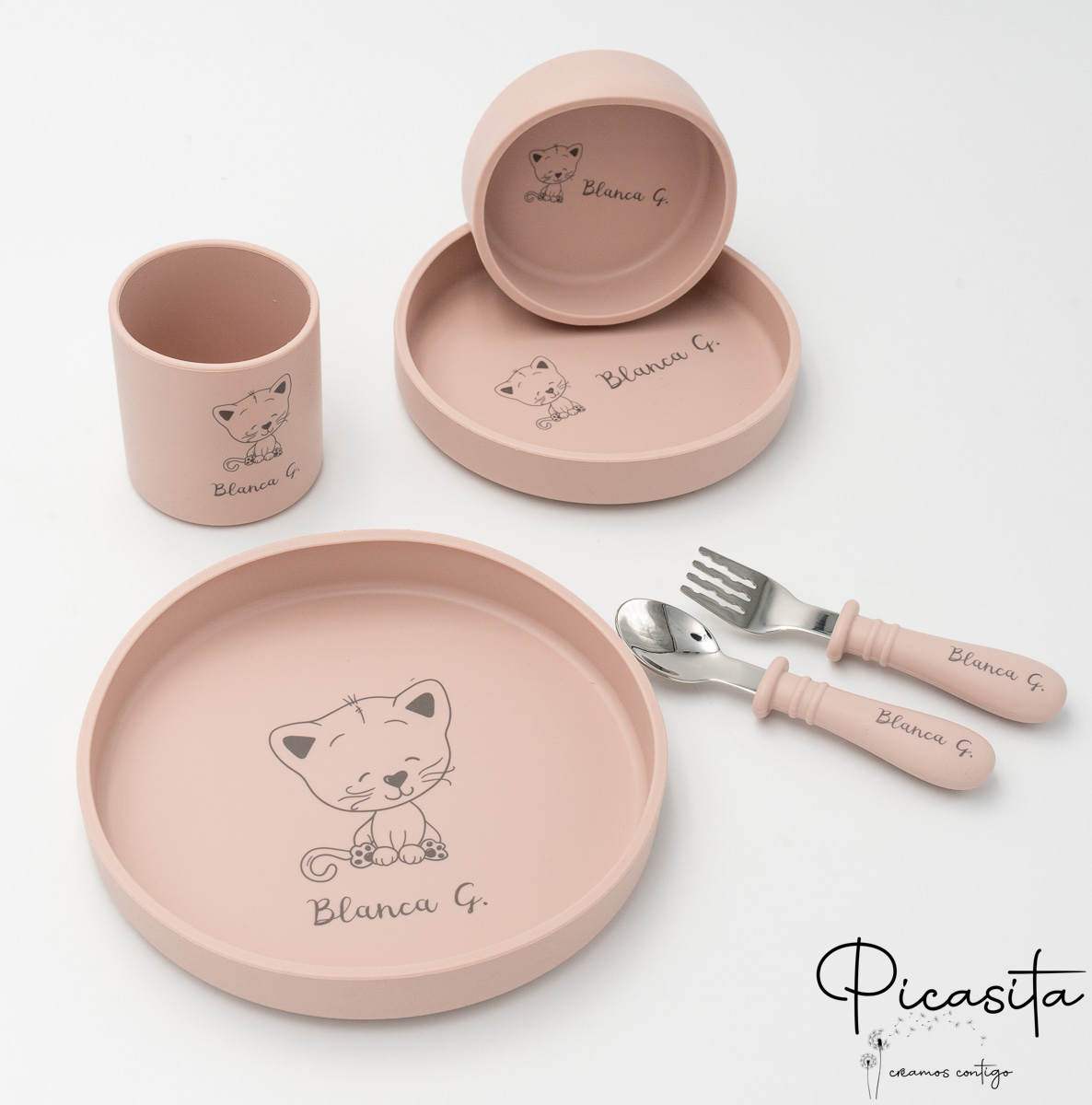 vajilla personalizado con nombre Achraf